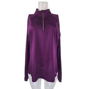 Danskin Now Semi Fit Athletic Long Sleeve Purple Pullover Women's Jacket XL